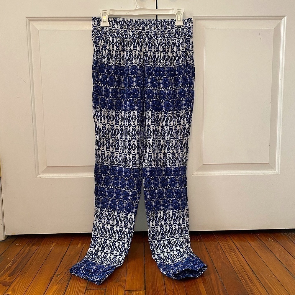 Forever 21 Blue Aztec Printed Harem Pants